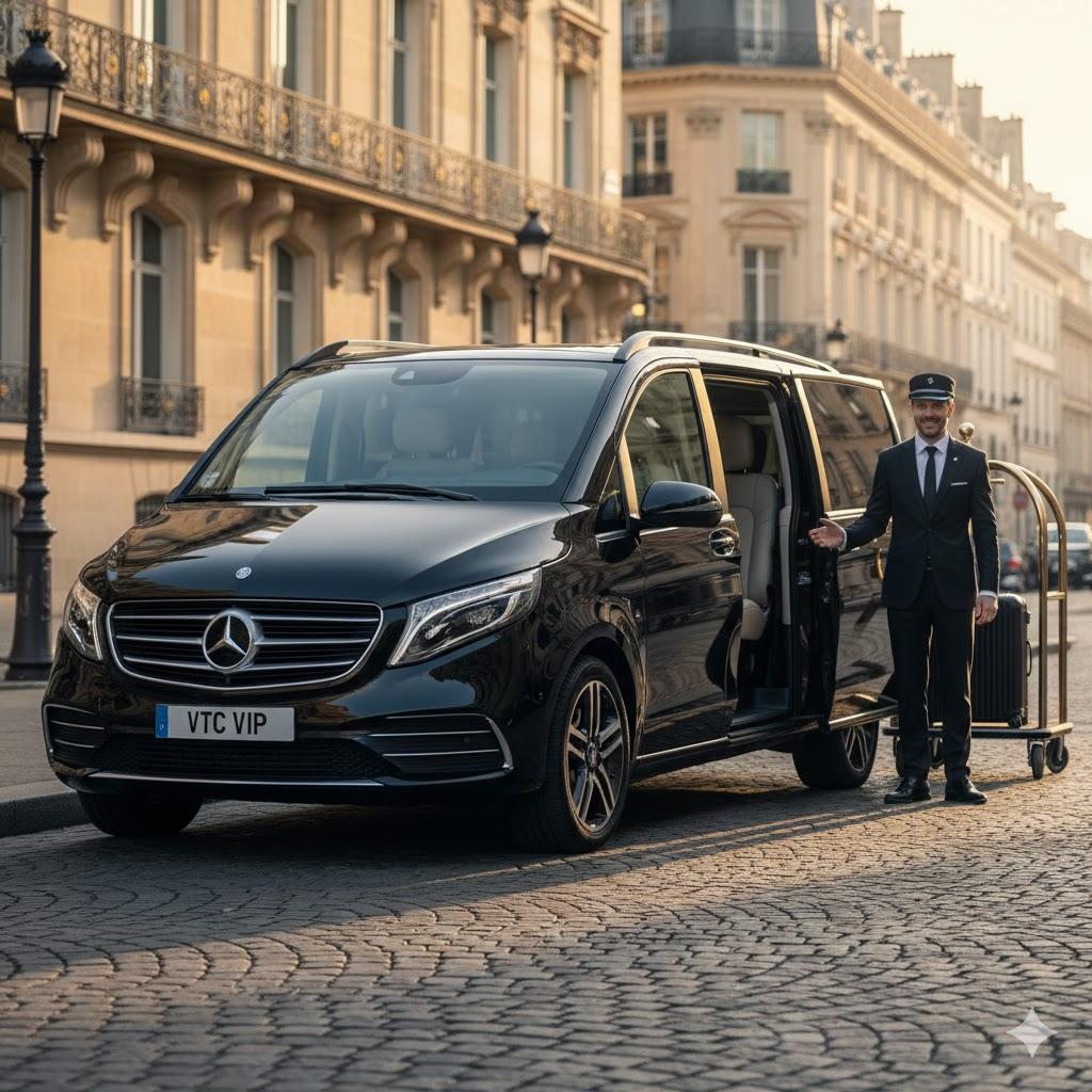 Photo illustrative d'un van avec chauffeur