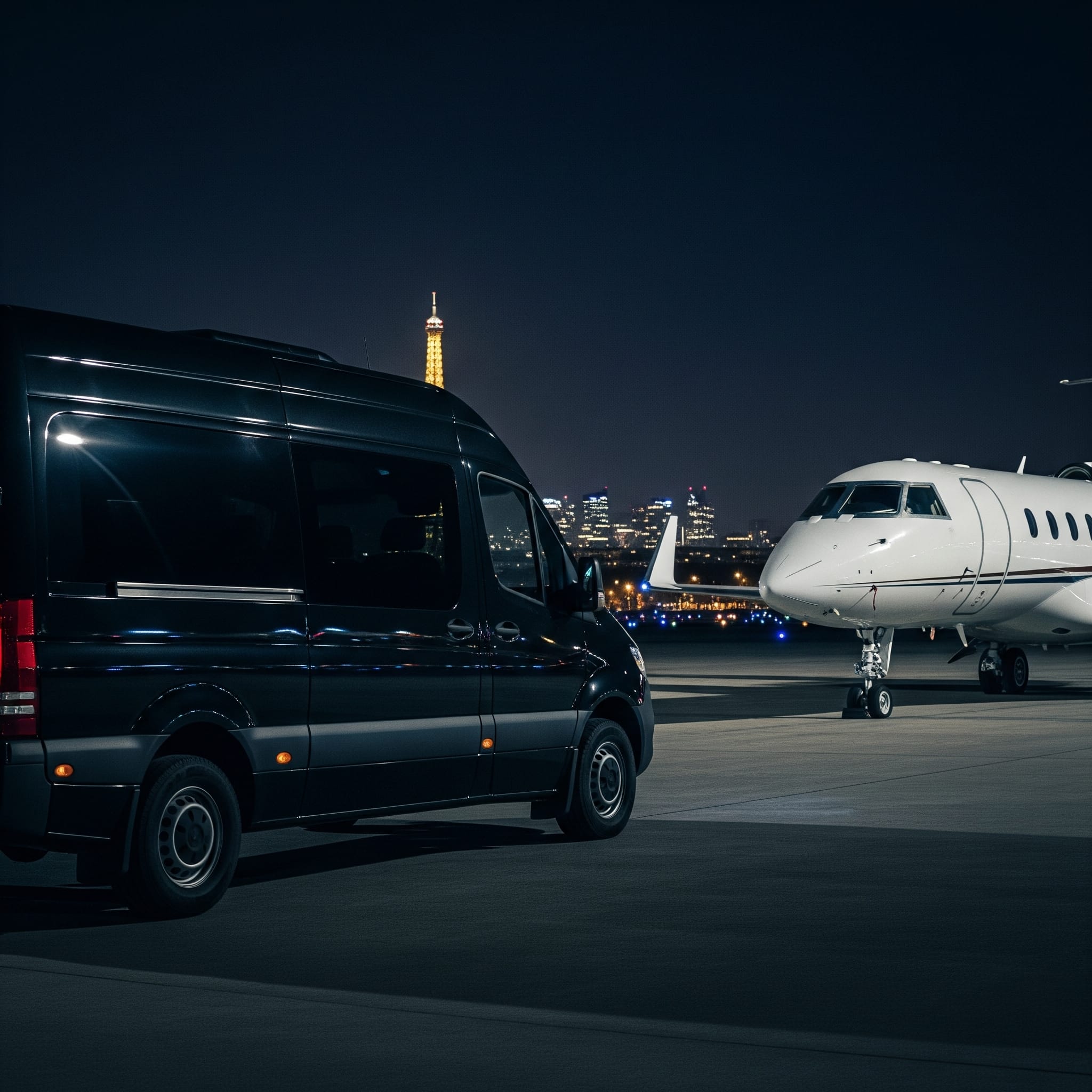 Private jet transfer service in Paris